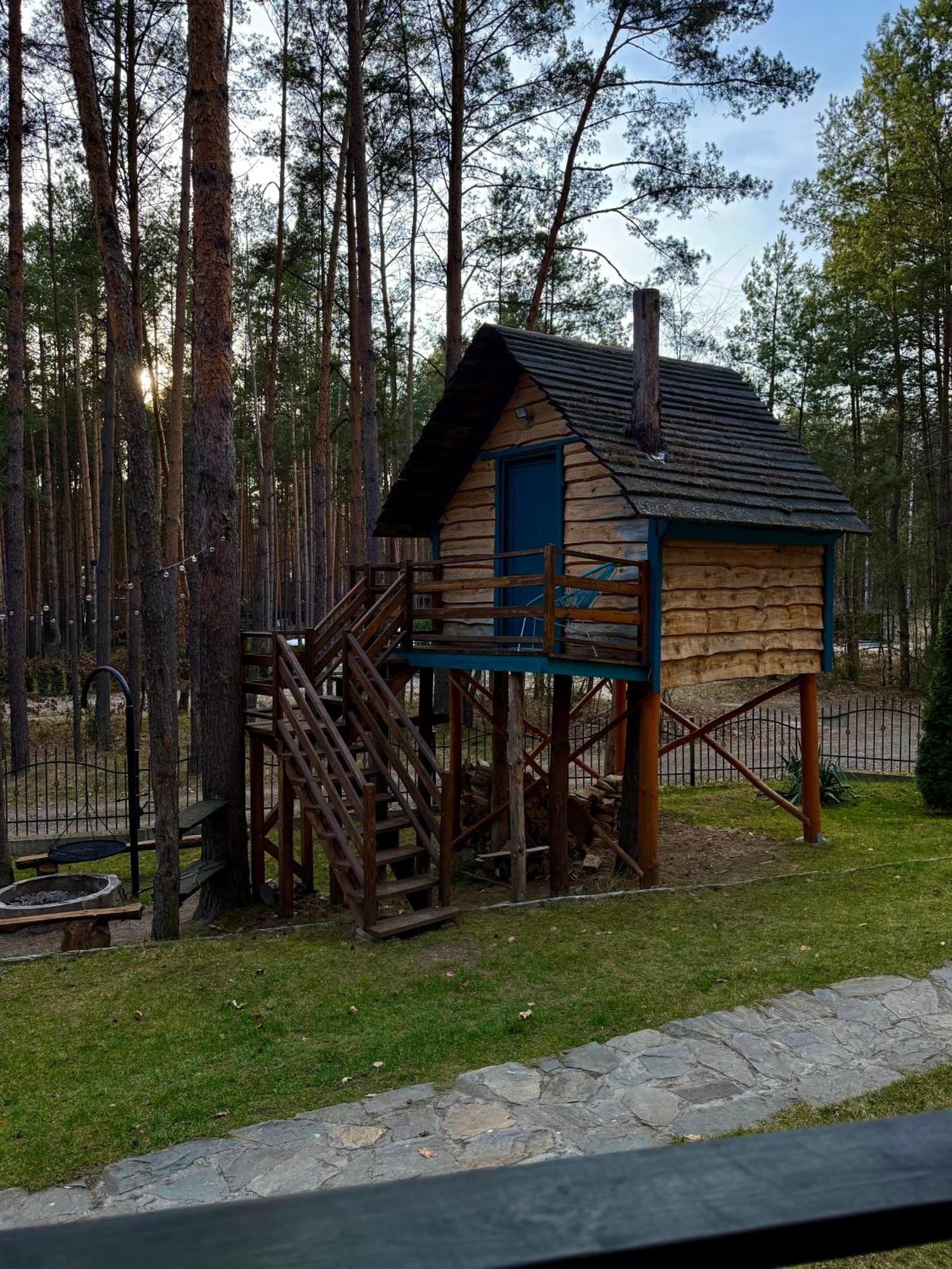Domek W Lesie Nad Zalewem Chancza Exteriér fotografie